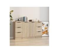 Buffets 3 pcs Chêne sonoma Bois d'ingénierie3115838