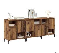 Buffets 3 pcs - CLARENCE® - Montage simple - Buffet bahut/Armoire de Cuisine en bois - Bois Ancien 60 x 35 x 70 cm - bois d'ingénier