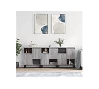 Buffets 3 pcs, Armoires de Salon avec Rangement, Organisateur de Maison Salle de Séjour Intérieur, Moderne, Sonoma Gris Bois d'Ingénierie