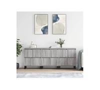 Vidaxl Buffets 3 Pcs Sonoma Gris Bois D'ingénierie Gris