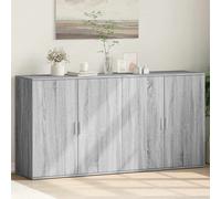 vidaXL Buffets 2 pièces Sonoma gris 79x38x80 cm bois d'ingénierie
