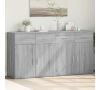 vidaXL Buffets 2 pcs sonoma gris 79x38x80 cm bois d'ingénierie 3276621