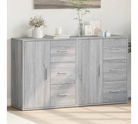 vidaXL Buffets Armoire de rangement 2 pcs Sonoma gris bois d'ingénierie 60x31x70 cm