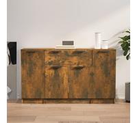 Vidaxl Buffets 3 Pcs Chêne Fumé Bois D'ingénierie Marron