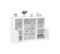 Vidaxl Buffets Avec Lumières Led 3 Pcs Blanc Bois D'ingénierie Blanc