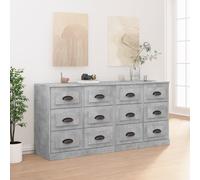 Buffets 2 pcs chêne fumé bois d'ingénierie, meuble, placard, meuble latéral, meuble buffet, meuble de rangement, buffet, organisateur de maison