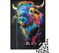 Buffle Art Couleur Puzzle, 1000 Pièces Jeu Intérieur Adulte | 70x50cm Carton, Exercice Mental, Ajustement Précis, Amateurs D'art, Réduction Du Stress