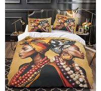 Buffle d'Afrique Parure de Lit 3D Effet Microfibre résistante Ultra Douce Portrait d'animal sauvage Housse de Couette Fermeture Éclair Hypoallergique Respirante for Garçons Filles Double（200x200cm）