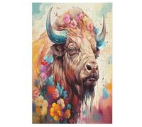 Buffle Puzzles 1000 Pièces Adultes, Puzzle en Bois Jeux D'adresse pour Toute La Famille,Jeu De Team Building (78×53cm)
