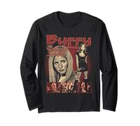 Buffy Multi-Scene Collage Vintage Red Tone Y2K TV Show Manche Longue