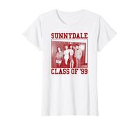 Buffy The Vampire Slayer Front Back Sunnydale High TV Show T-Shirt, Femme, Blanc, XXL