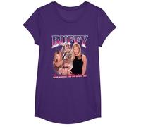Buffy The Vampire Slayer Iconic Buffy 90's Collage Poster T-Shirt, Fille, Violet, XS