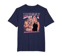 Buffy The Vampire Slayer Iconic Buffy 90's Collage Poster T-Shirt, Homme Grandes Tailles, Bleu Marine, 6X Tall