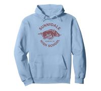 Buffy The Vampire Slayer Sunnydale High School TV Show Sweat à Capuche, Unisexe pour Adultes, Bleu poudré, M