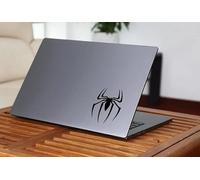 Bufi-05 Autocollant en vinyle avec logo Spiderman - Pour voitures, camions, murs, ordinateurs portables - Noir - 14 x 10 cm