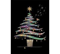 Bug Art Lot de 8 cartes de Noël - Arbre de Noël coloré en relief avec détails en aluminium - Respectueux de l'environnement et recyclable