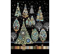 Bug Art Lot de 8 cartes de Noël - Forêt de Noël en relief avec détails en aluminium - Respectueux de l'environnement et recyclable