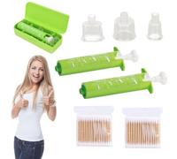 Bug Bite Lot de 2 outils de premiers secours avec boîte de rangement, extracteur de venin sous vide avec 3 tailles de ventouse, boîte de rangement pour randonnée, camping, fournitures et essentiels