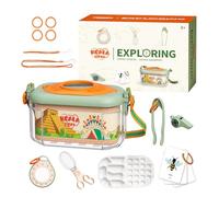 Bug Catcher Explorer Bug Catching Kit pour enfants Loupe, pince à épiler, sifflet, boussole, guide d'apprentissage, habitat d'insecte pour jouets d'extérieur (3 ans +)