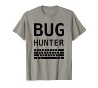Bug Hunter avec Clavier - Design Noir pour ingénieurs de Test T-Shirt