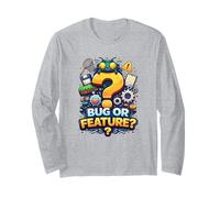 Bug Or Feature Funny Programmer Developer Code Humour Manche Longue