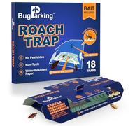 Bug Parking Lot de 18 pièges à cafards d'intérieur adhésifs - Pièges à colle pour cafards d'intérieur - Piège à cafards non toxique - Sans danger pour les maisons avec enfants et animaux domestiques