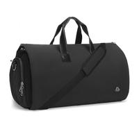 BUG Sacs à vêtements, sac à vêtements convertible avec bandoulière, compartiment à chaussures, sacs de voyage à main, sac de sport 2 en 1 pour homme et femme, sac de week-end (taille XL, noir foncé)