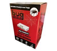 Bug Shield Lot de 72 plaques de colle adhésives pour tous les types d'Incets, araignées, cafards, fourmis, cricket grotte et plus encore