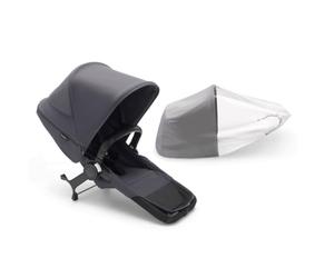 Bugaboo Donkey 5 Duo, Kit d'extension complet, Côte à Côte, Design amélioré, siège réversible, direction à une main et rangement extensible, Bleu tonerre