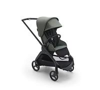 Bugaboo Dragonfly, Poussette citadine compacte et légère, pliage facile d'une seule main dans toutes les postions, suspension intégrale, panier sous le siège XL, châssis noir et capote vert forêt