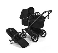 Poussette Bugaboo Donkey 6 simple, convertible en modes double et jumeaux, pour nouveau-né et enfant en bas âge, double espace de rangement & sac latéral, facile à manier à une main, Heritage Black