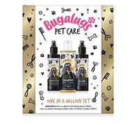 Bugalugs Coffret cadeau spa pour chiens avec shampooing, spray démêlant et eau de Cologne, cadeau d'anniversaire, cadeaux pour femme, cadeaux pour homme, pour elle, cadeaux pour lui (un dans un