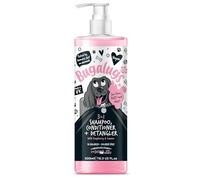 BUGALUGS - Shampooing 3 en 1 pour Chiens - 500ml - Framboise et Citron - Shampooing, Après-shampoing et Démêlant - Pelage Brillant - Vegan - sans Sulfates - Parfum Fruité - Usage Fréquent