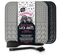 Bugalugs Tapis à lécher pour chiens, 100 % de qualité alimentaire pour chiens et chats, tapis de nourriture sans BPA, tapis d'alimentation et de léchage pour chien, réduit le stress et l'anxiété, 2