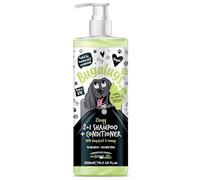Bugalugs Zingy Shampooing et après-shampoing 2 en 1 au pamplemousse et orange pour chiens malodorants, meilleur shampooing pour chiot, toilettage professionnel, végétalien (500 ml)