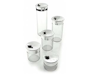 BUGATTI 22-155/07 Acqua Bocal Acier INOX/Porcelaine Blanc 11,5 x 11,5 x 15 cm