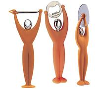 BUGATTI 32-7089/ACOU Gym Set de 3 Ustensiles de Cuisine ABS/Acier Orange 25 x 22 x 7 cm