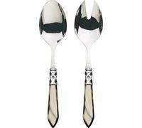 BUGATTI ALCOM-N4214/15 Aladdin Lot de 2 Pièces Service de Salade Acier/ABS Vison 30,5 x 14 x 3 cm