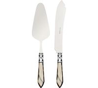 BUGATTI ALCOM-N4220/21 Aladdin Lot de 2 Pièces Service pour Gâteau Acier/ABS Vison 30,5 x 14 x 3 cm