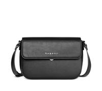 bugatti Almata sac à épaule femme M, sac bandoulière, sac à main en cuir synthétique, noir