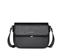 bugatti Almata sac à épaule femme S, petit sac bandoulière, pochette en cuir synthétique, noir