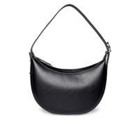 bugatti Amelie Sac bandoulière L pour femme, grand sac demi-lune en similicuir noir