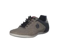bugatti Homme Baskets décontractées à Semelle Souple, Chaussures à Lacets avec Mousse à mémoire de Forme, Lacets élastiques, Taupe, 45 EU
