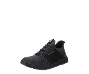 bugatti Baskets basses 'Java II' gris / rouge orangé / noir, Taille 44