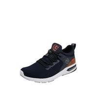 bugatti Baskets basses 'Num leu foncé / marron / anthracite / rouge néon, Taille 45
