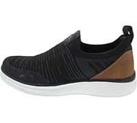 bugatti Bequeme Schnürschuh Memory Foam Elegante Casual Easy Fit Sneaker aus Austauschbaren Einlegesohlen, Black Cognac, 43 EU