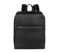 bugatti Black sac bandoulière en cuir, sac pratique pour le bureau et le quotidien, noir