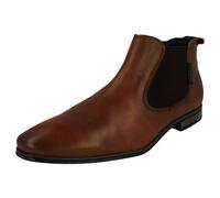 Bugatti Bottes Chelsea Basses à Enfiler Cognac Cuir Homme