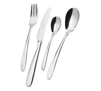 BUGATTI, Capriccio, Ensemble de Couverts 24 pièces en Acier Inoxydable 18/10 Haute épaisseur, composé de 6 cuillères à Soupe, 6 fourchettes de Table, 6 Couteaux de Table et 6 cuillères à café