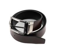 bugatti Ceinture noir brun foncé pour homme - Men's Reversible Belt 3.5 Black / Dark Brown 36574 80 cm